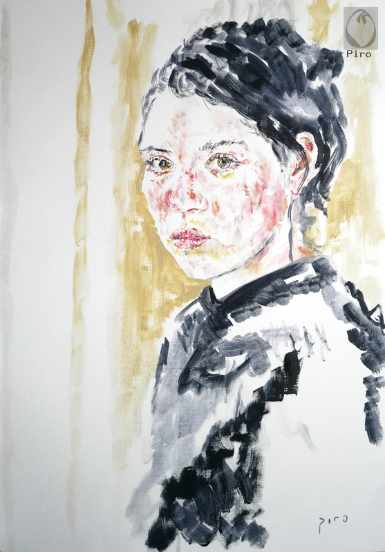 oil on paper - olio su carta di Piro